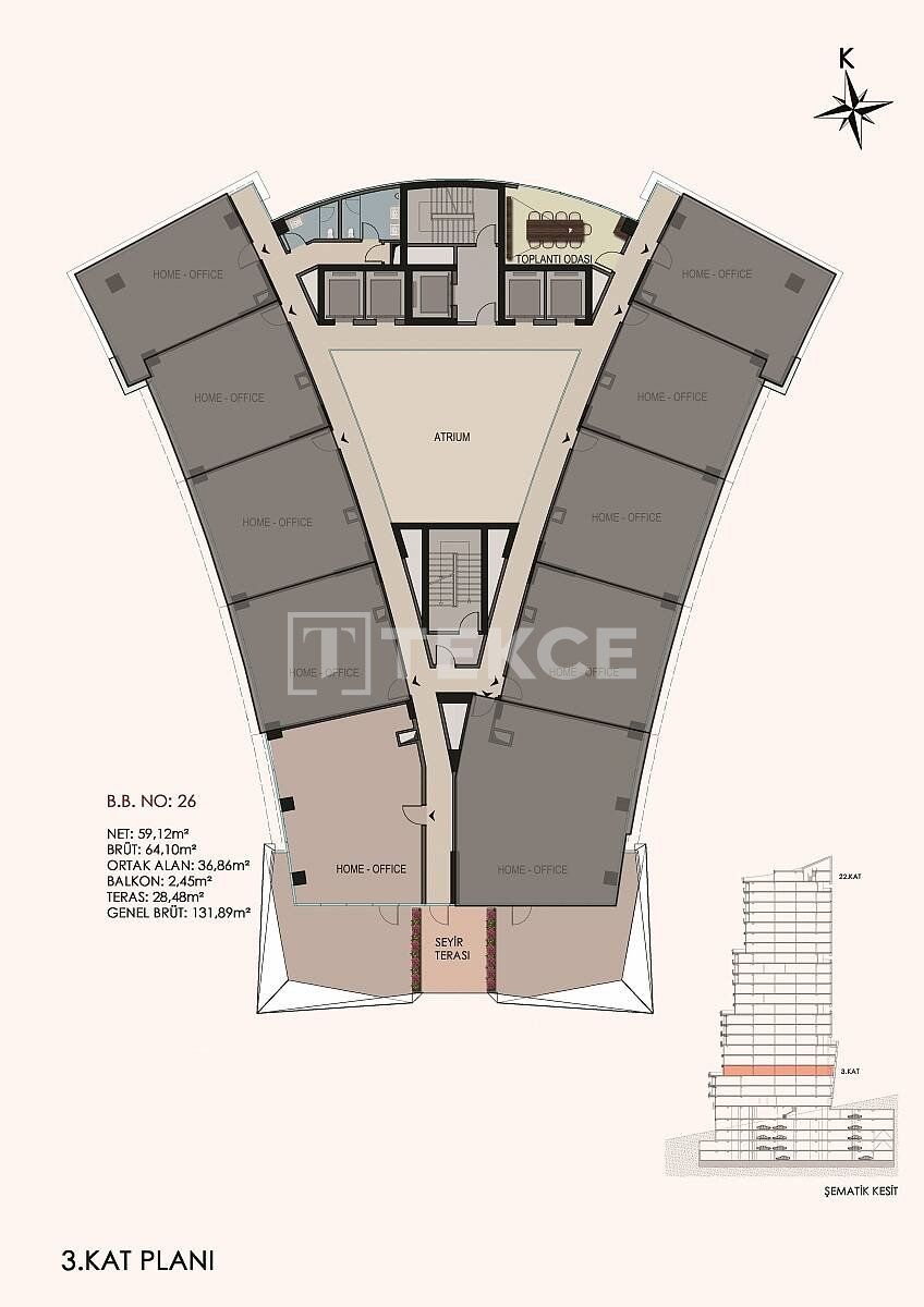 Apartment in Istanbul, Turkey, 81 m² - picture 19