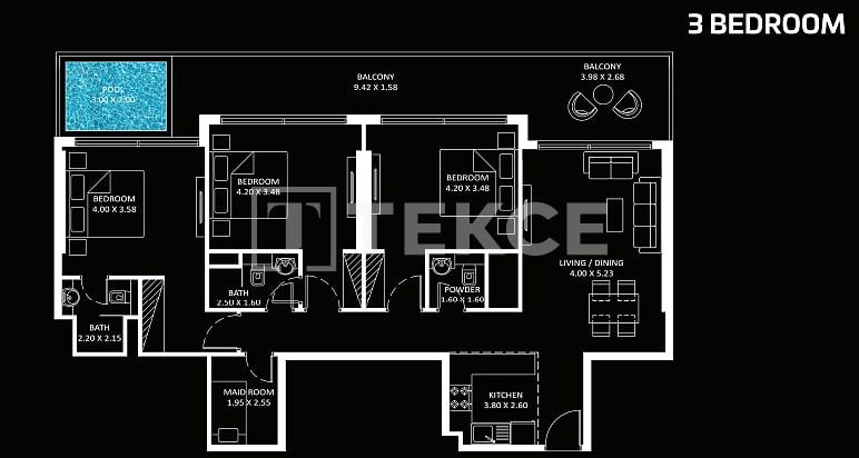 Apartment in Dubai, UAE, 69 m² - picture 19
