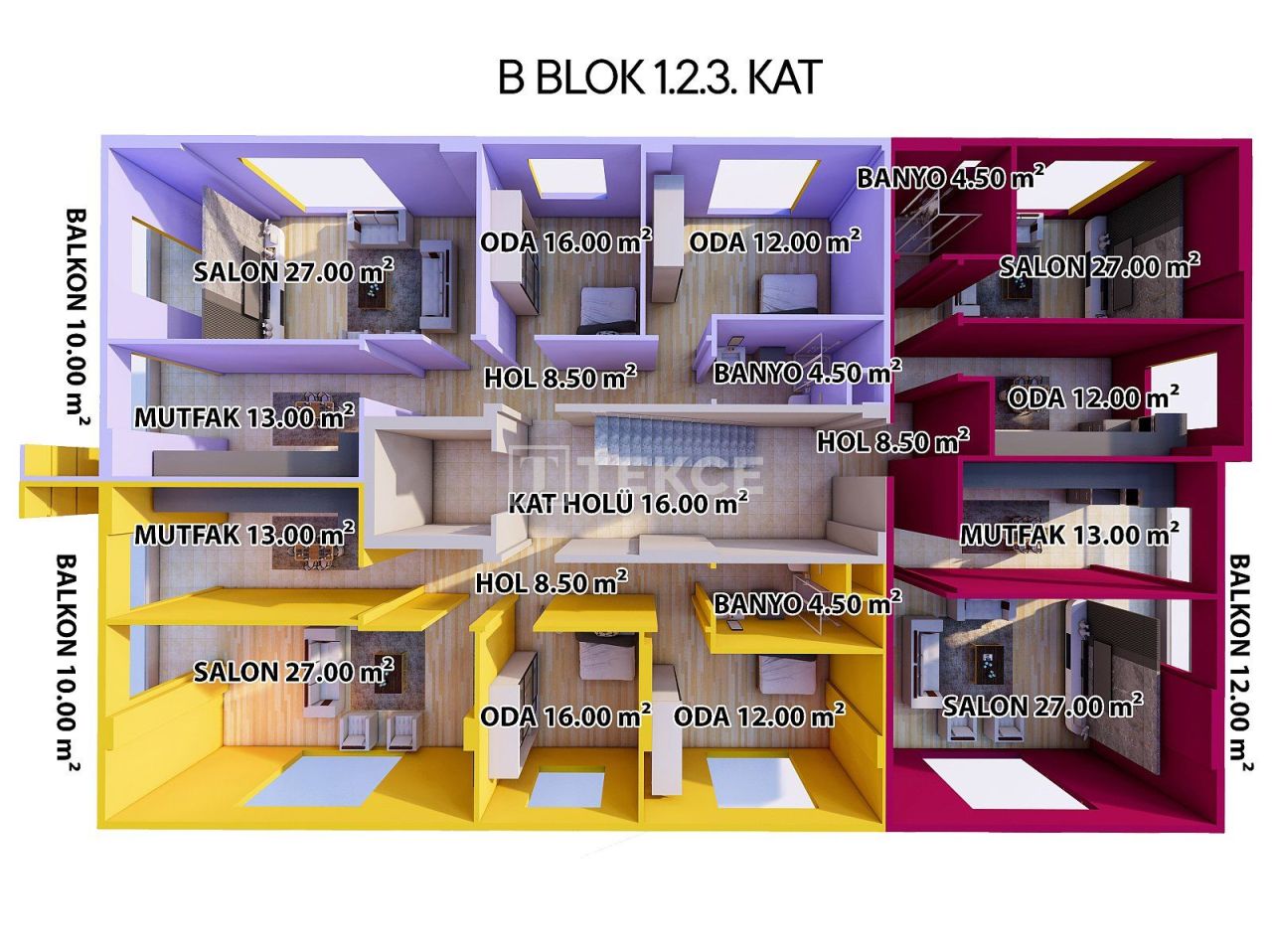 Apartamento Çiftlikköy, Turquia, 85 m² - imagen 7