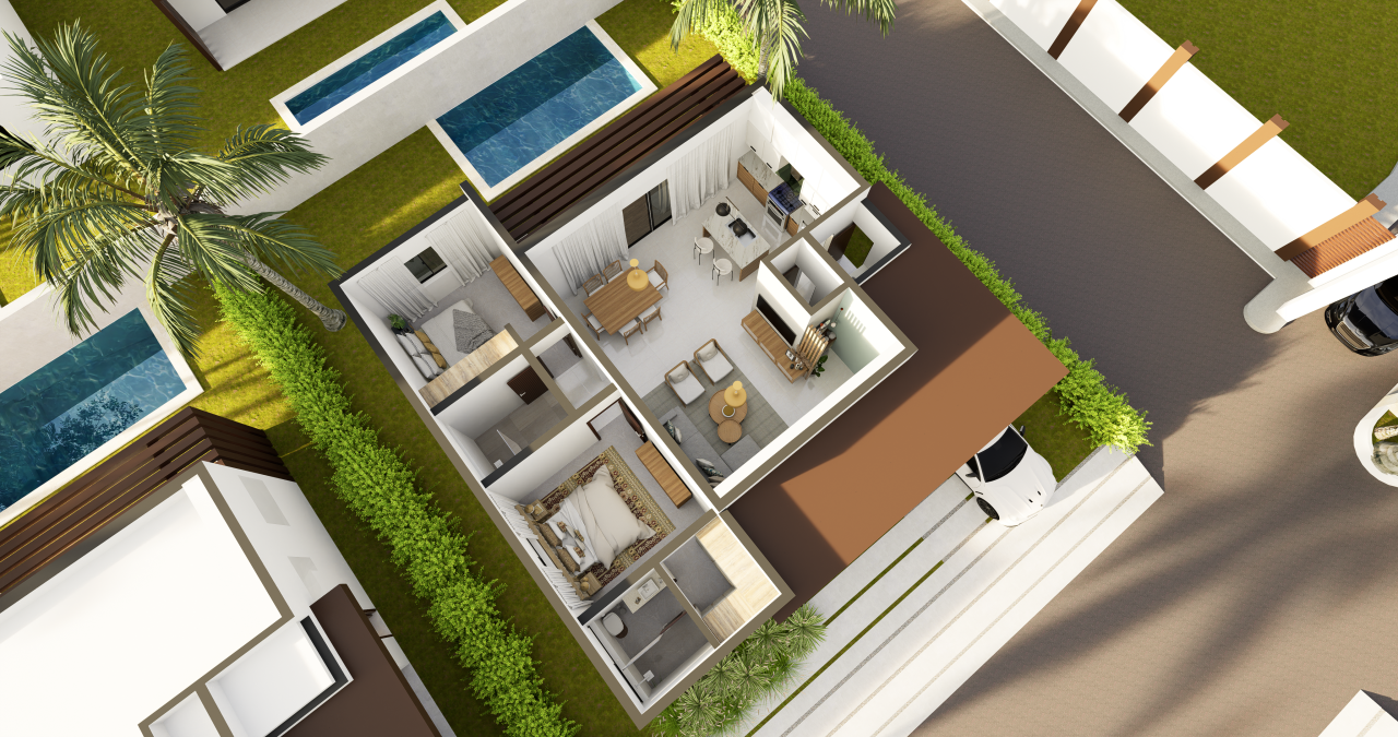 Villa in Punta Cana, Dominikanische Republik, 95 m² - Foto 8