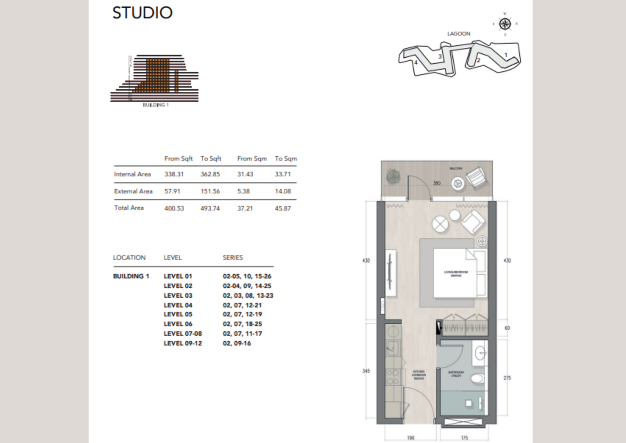 Estudio en Ras al-Jaima, EAU, 38 m² - imagen 3