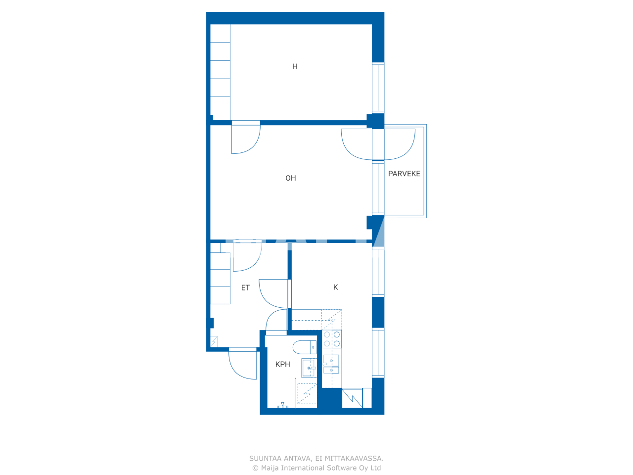 Apartamento en Riihimaki, Finlandia, 51 m² - imagen 2