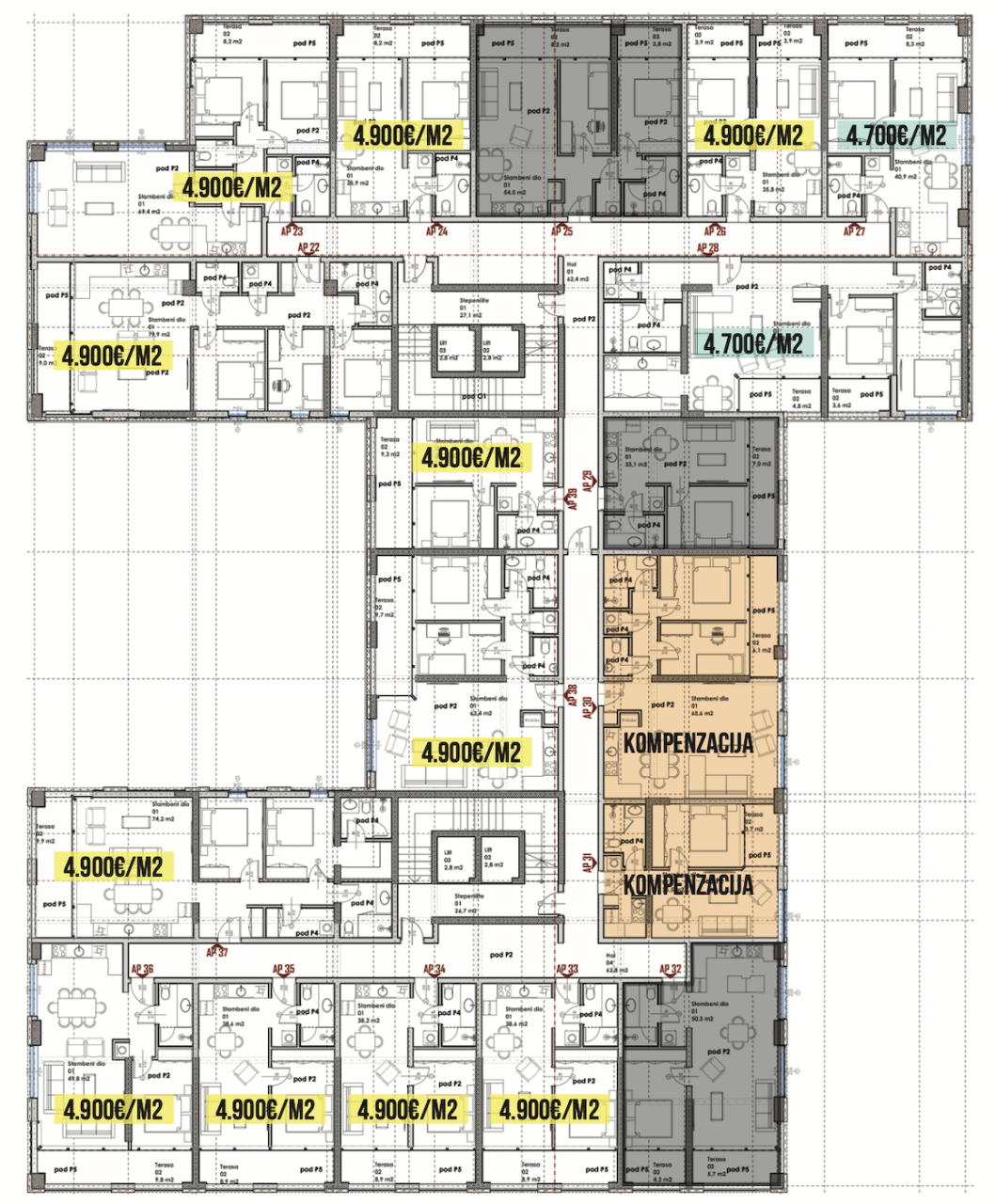 Appartamento a Budva, Montenegro, 39.1 m² - foto 9