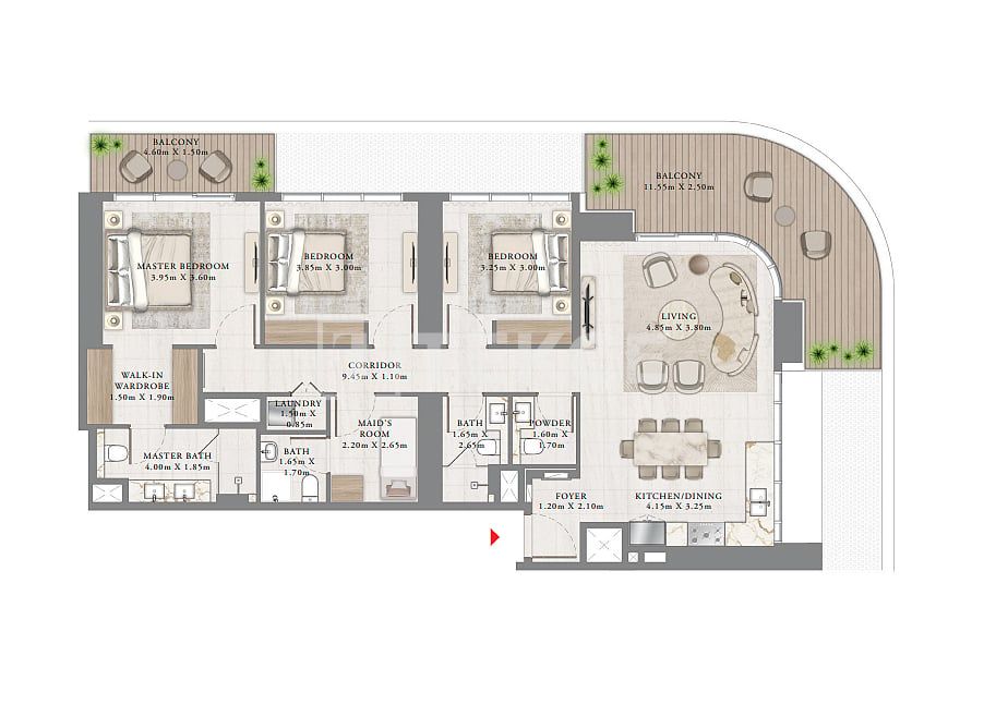 Apartamento en Dubái, EAU, 128 m² - imagen 11