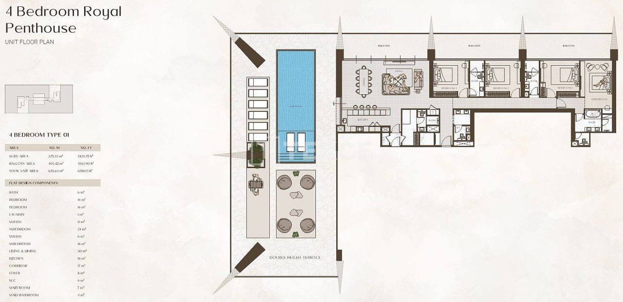 Appartement Business Bay, EAU, 72 m² - image 14