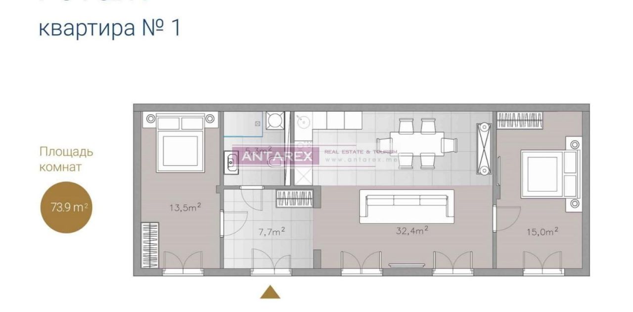 Apartment in Denovici, Montenegro, 74 m² - picture 9