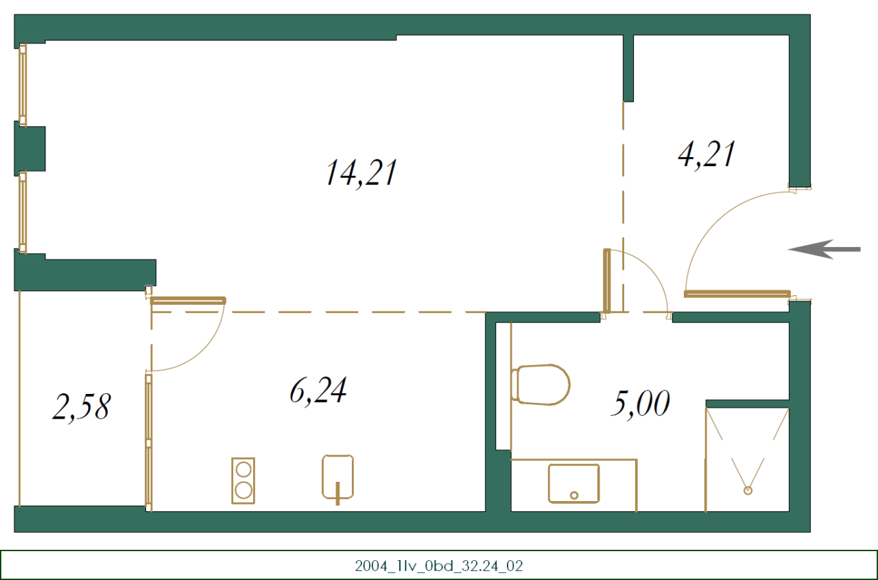 Wohnung in Kolasin, Montenegro, 31 m² - Foto 17