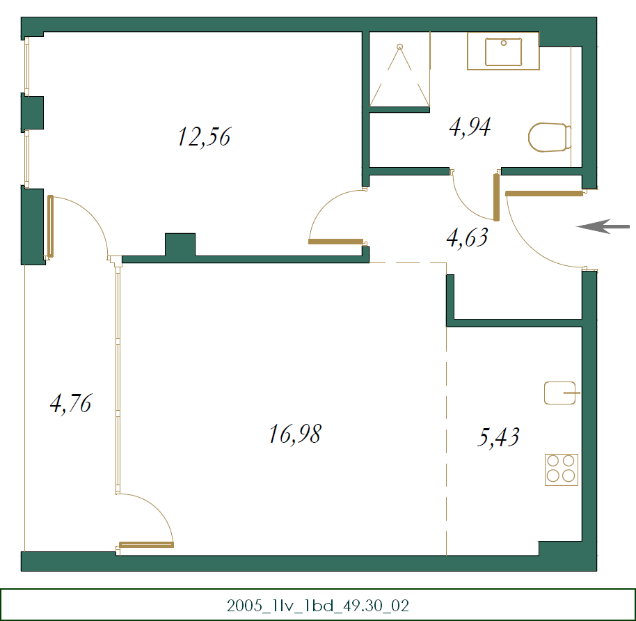 Flat in Kolasin, Montenegro, 53 m² - picture 11