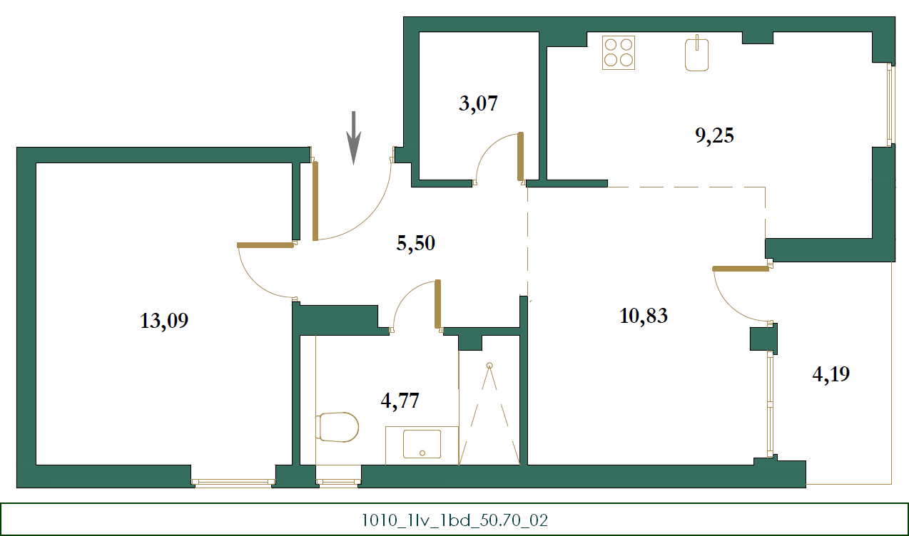 Flat in Kolasin, Montenegro, 53 m² - picture 7