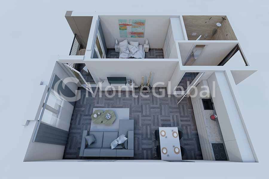 Wohnung in Bar, Montenegro, 48 m² - Foto 1