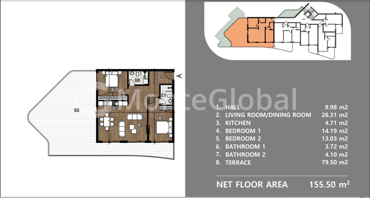 Wohnung in Ulcinj, Montenegro, 155 m² - Foto 1