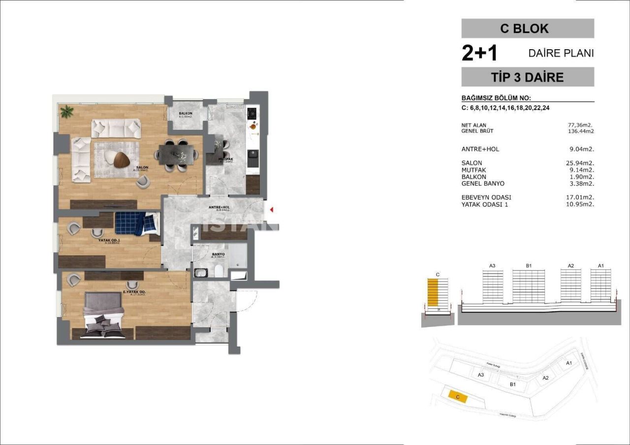 Apartment in Eyup, Türkei, 3 200 m² - Foto 11