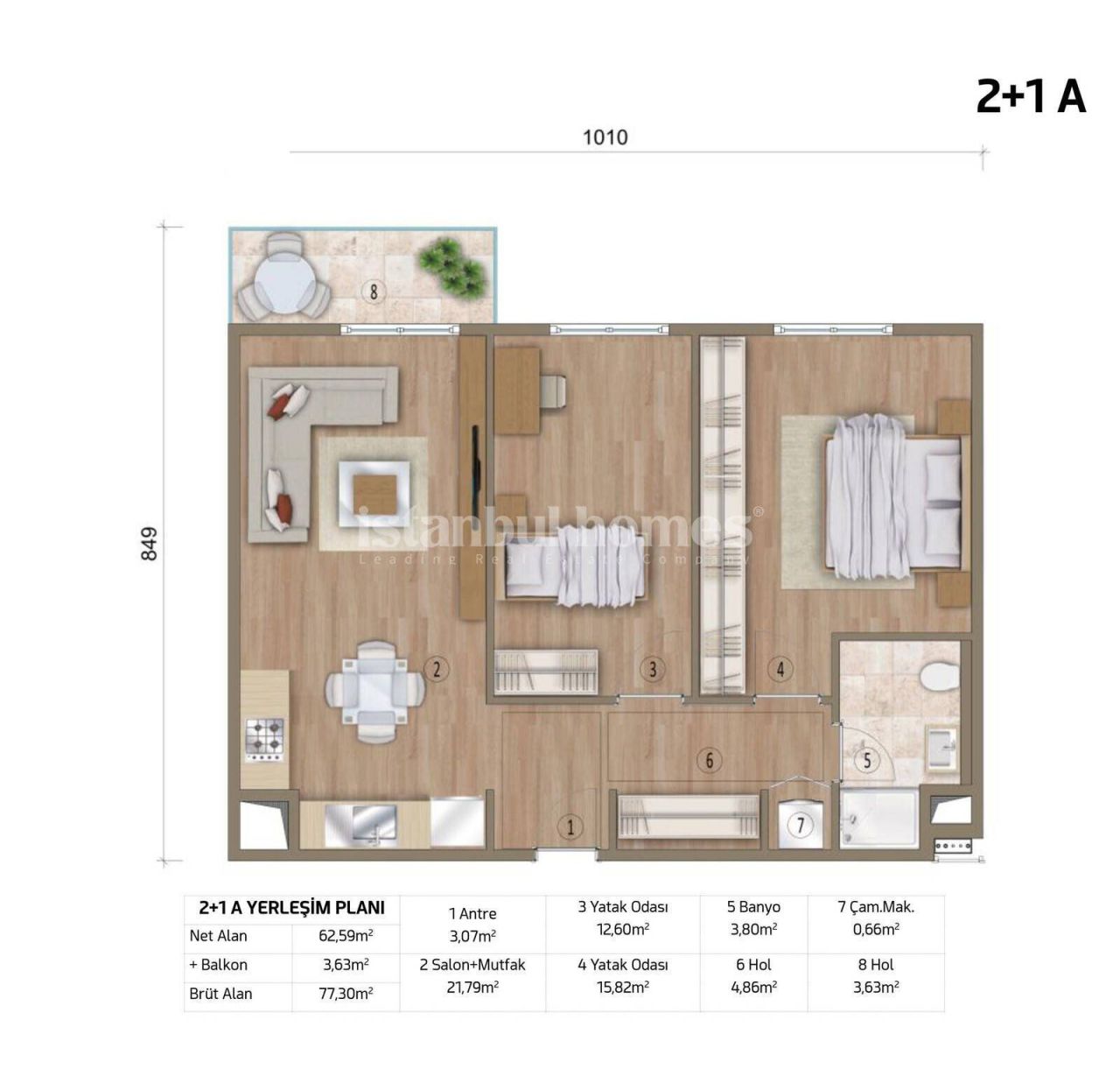Apartment in Istanbul, Turkey, 78 m² - picture 11