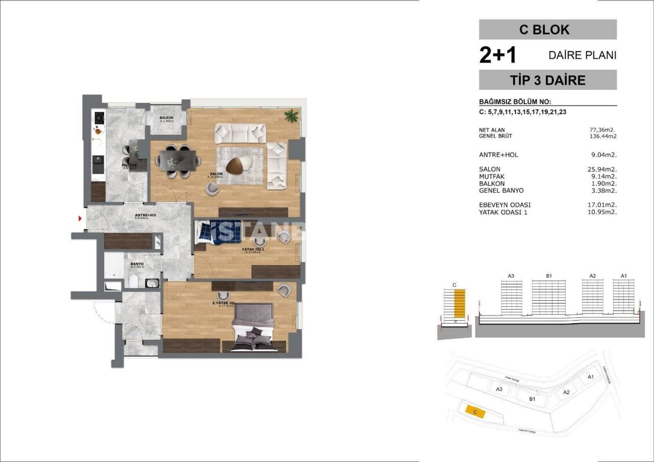 Apartment in Eyup, Türkei, 3 200 m² - Foto 12