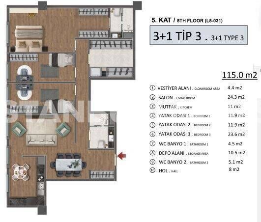 Appartement à Beylikdüzü, Turquie, 181 m² - image 11