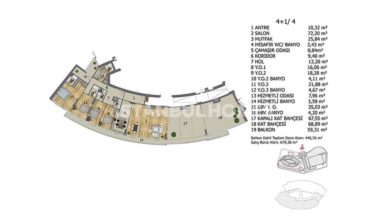 Apartamento en Başakşehir, Turquia, 154 m² - imagen 15