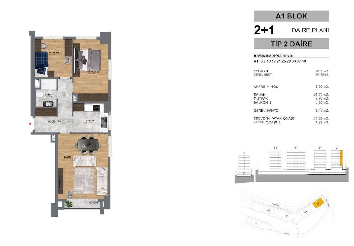 Apartment in Eyup, Türkei, 63 m² - Foto 16