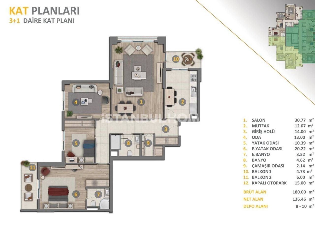 Apartment in Esenyurt, Turkey, 136 m² - picture 16