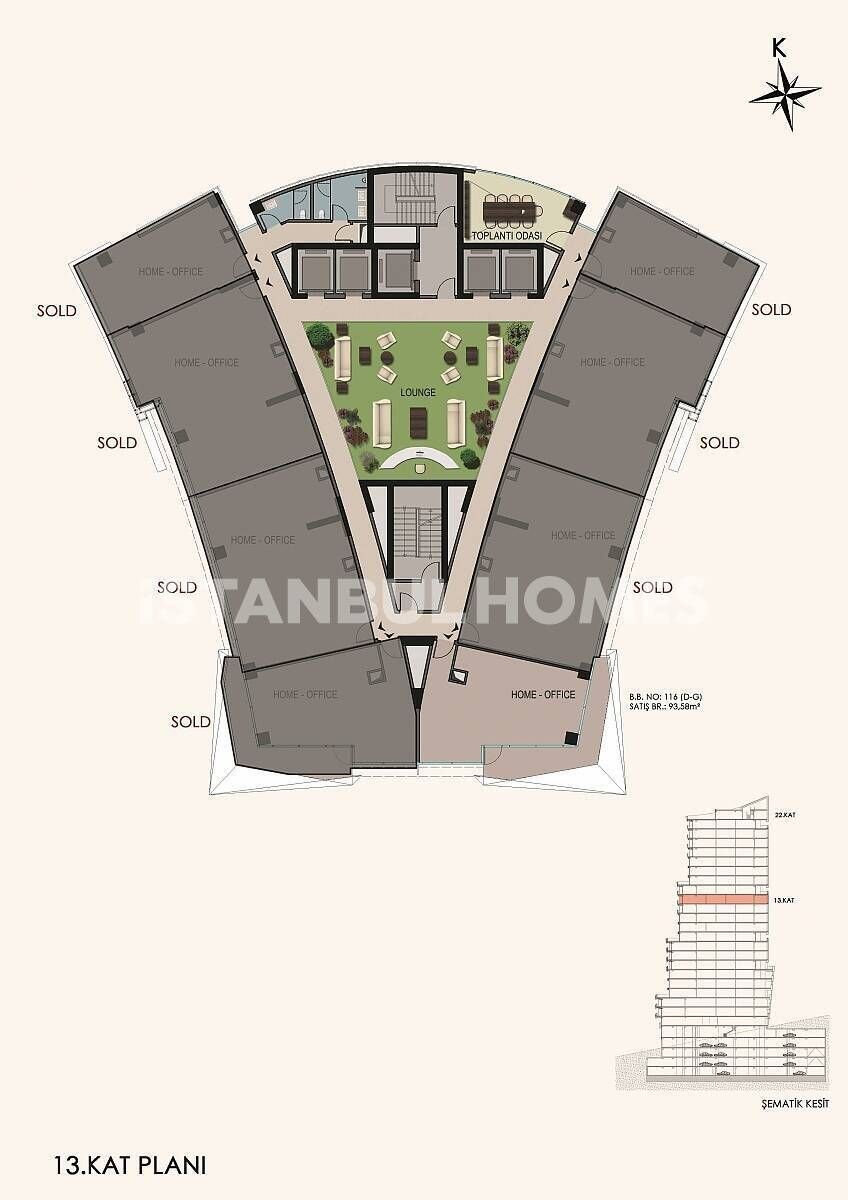 Appartamenti a Istanbul, Turchia, 81 m² - foto 17