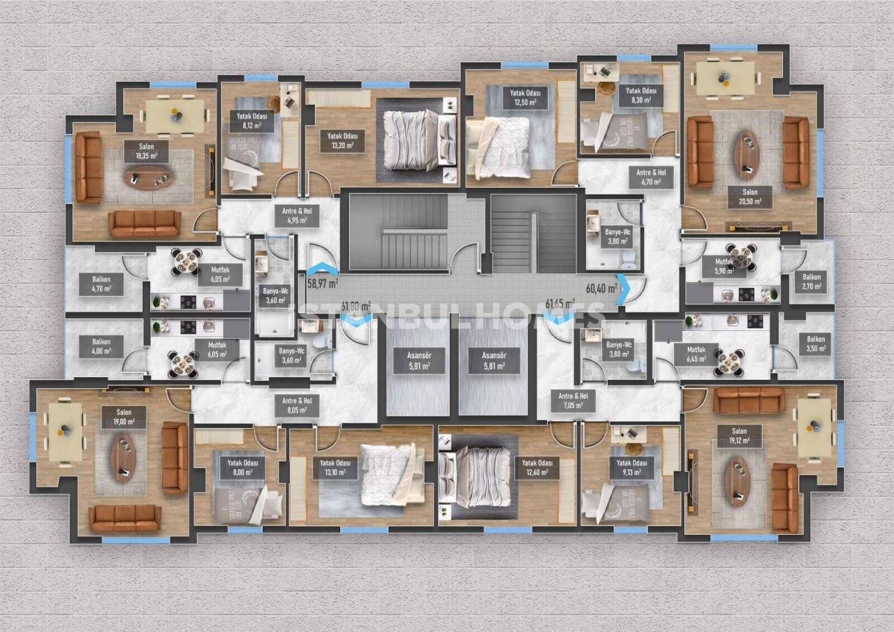 Apartment in Eyup, Turkey, 67 m² - picture 18