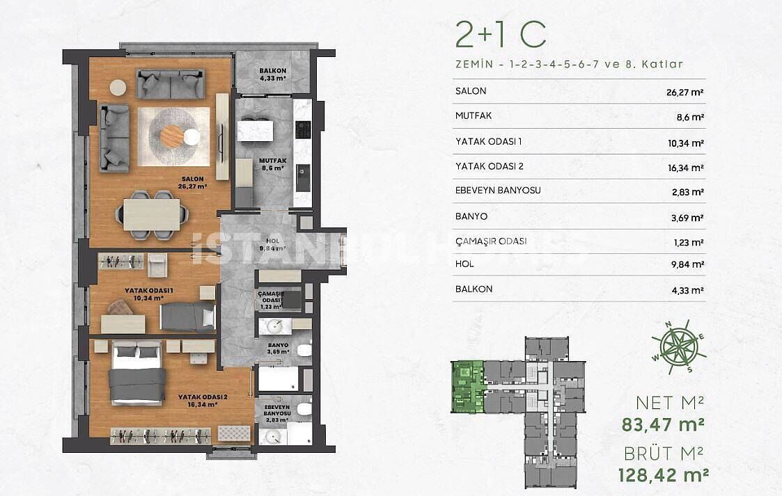 Apartment in Istanbul, Turkey, 60 m² - picture 19