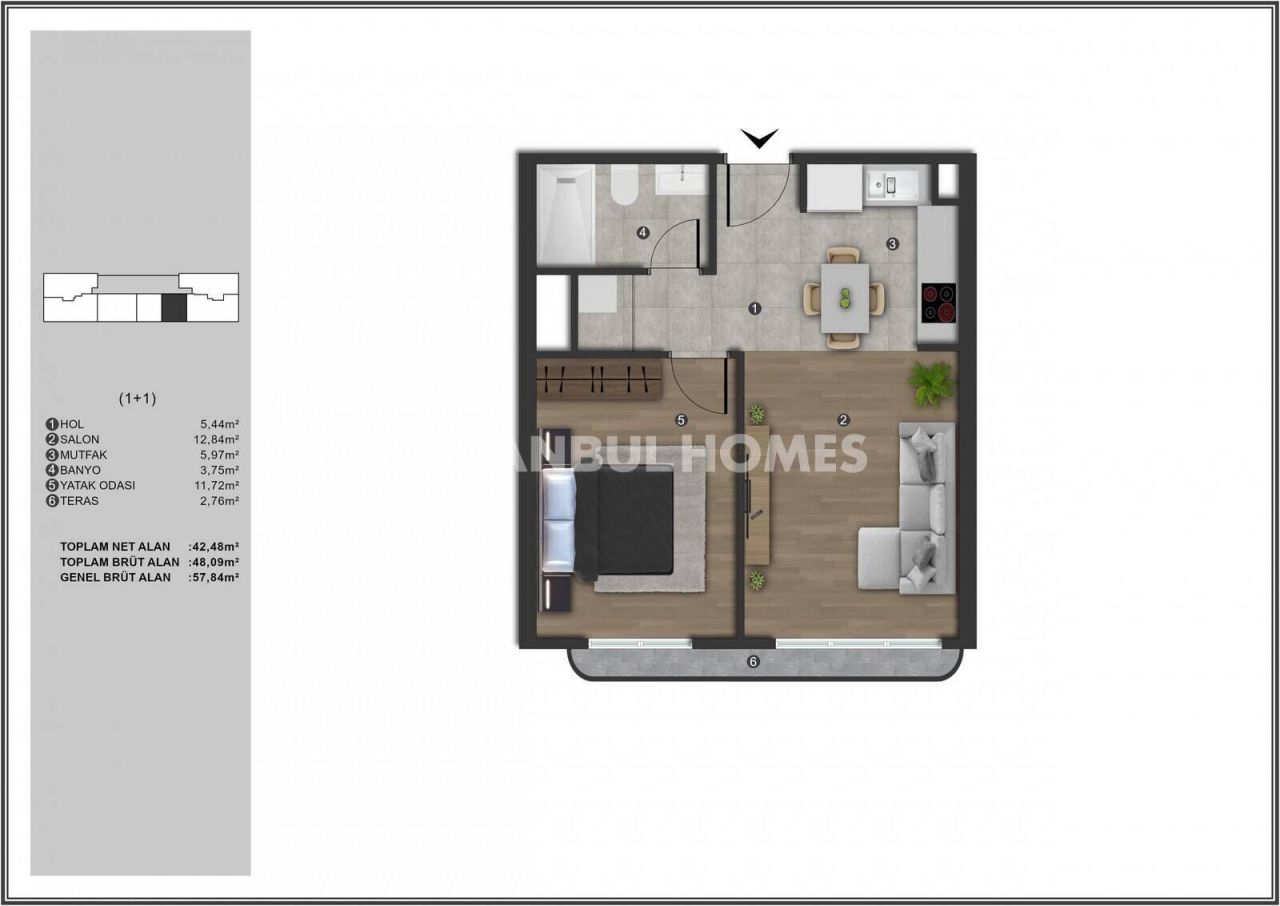 Appartamenti a Istanbul, Turchia, 91 m² - foto 19