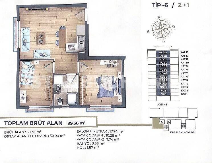 Apartamento en Estambul, Turquia, 60 m² - imagen 19