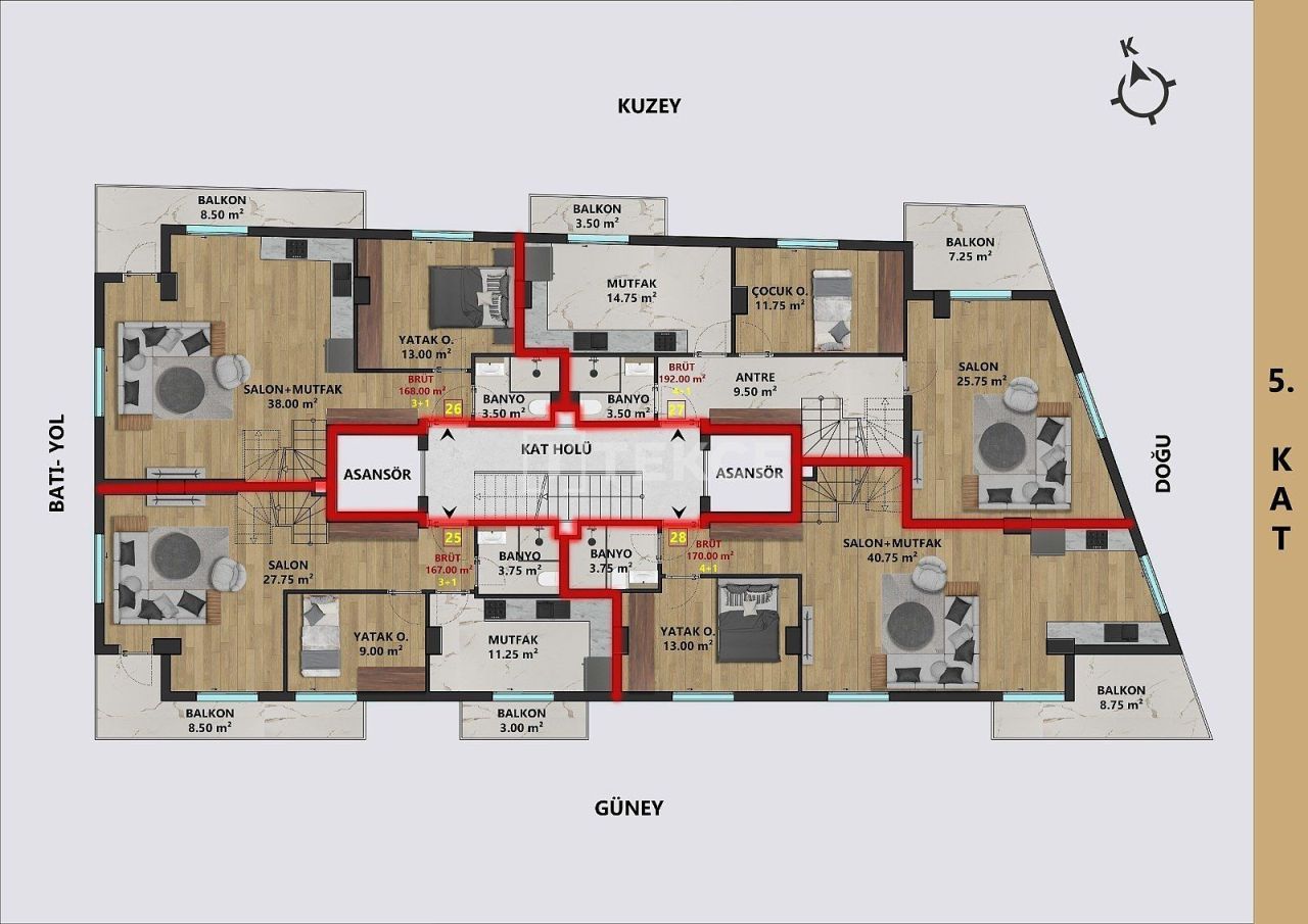 Penthouse in Antalya, Turkey, 170 m² - picture 8