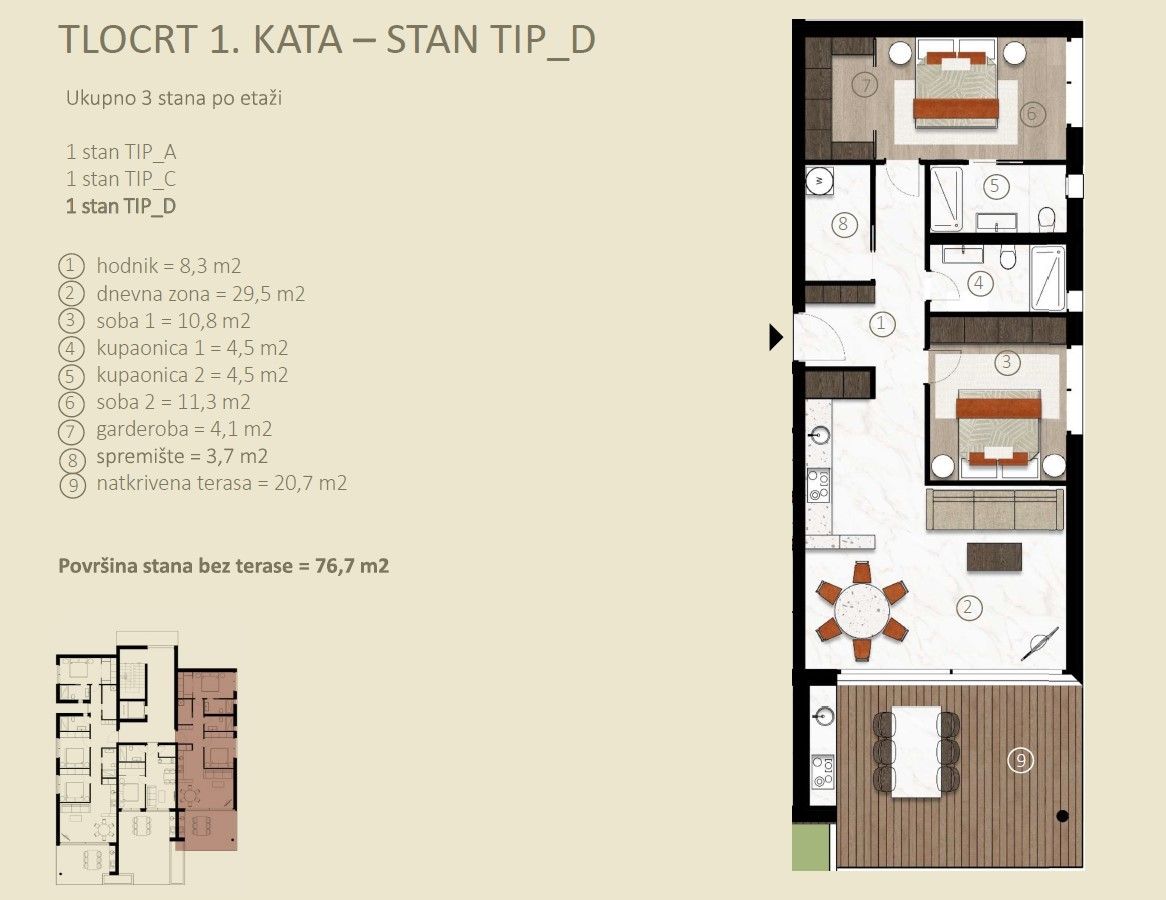 Flat in Novigrad, Croatia, 93.45 m² - picture 9