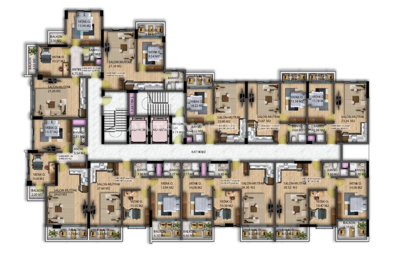 Appartamenti Mezitli, Turchia, 55 m² - foto 7