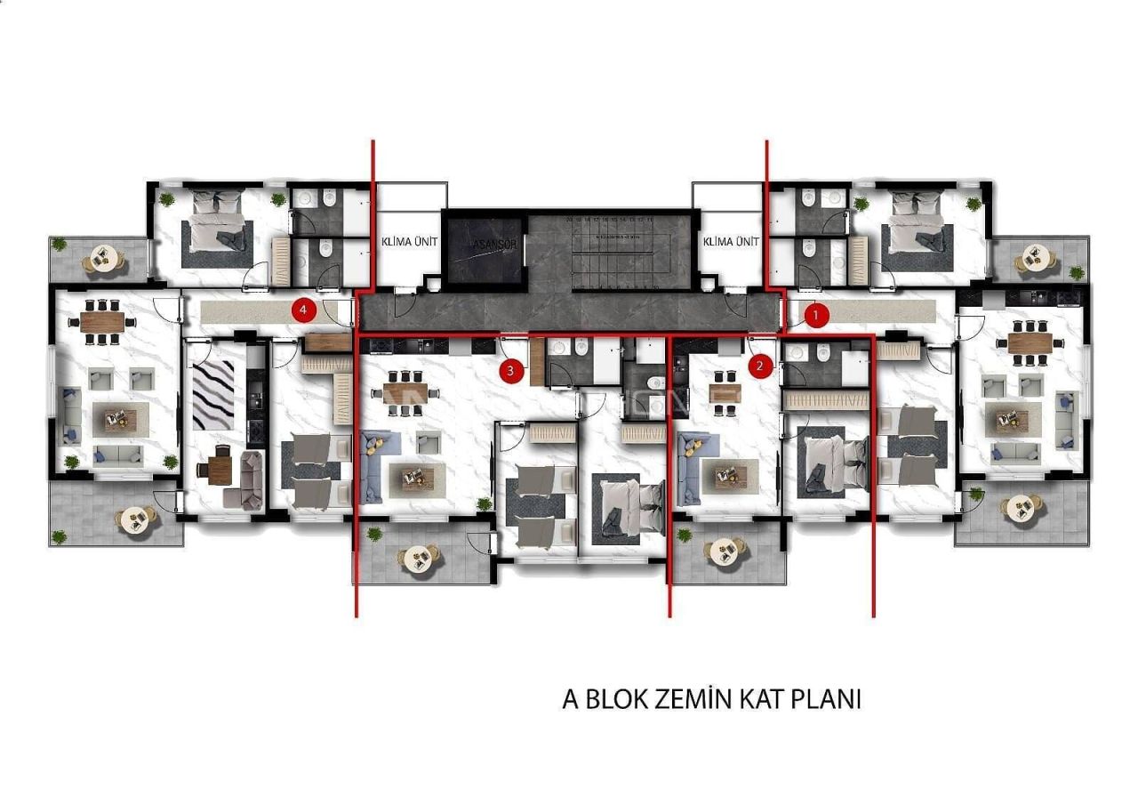 Appartamenti a Alanya, Turchia, 71 m² - foto 15