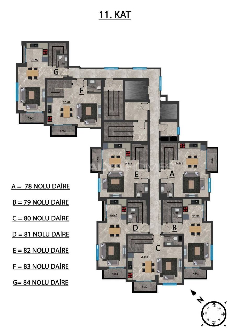 Apartment in Alanya, Turkey, 55 m² - picture 19