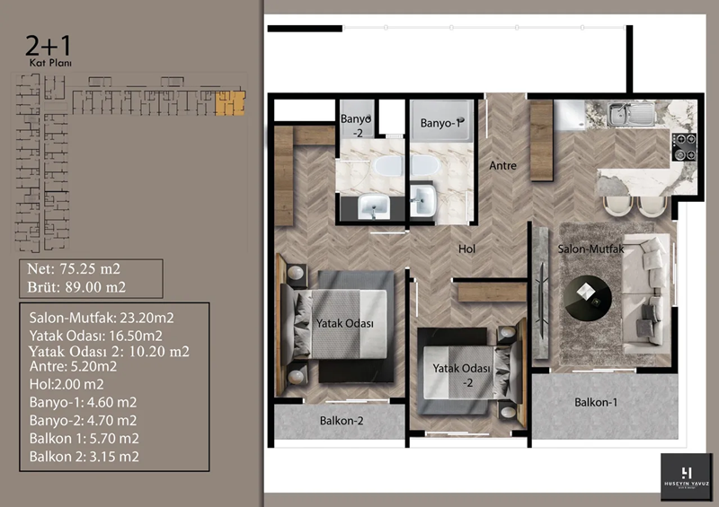 Appartement à Mersin, Turquie, 62 m² - image 10
