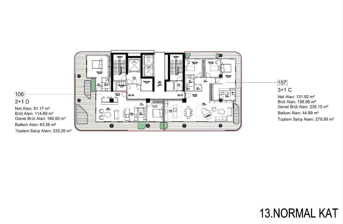 Apartamento en Estambul, Turquia, 280 m² - imagen 16