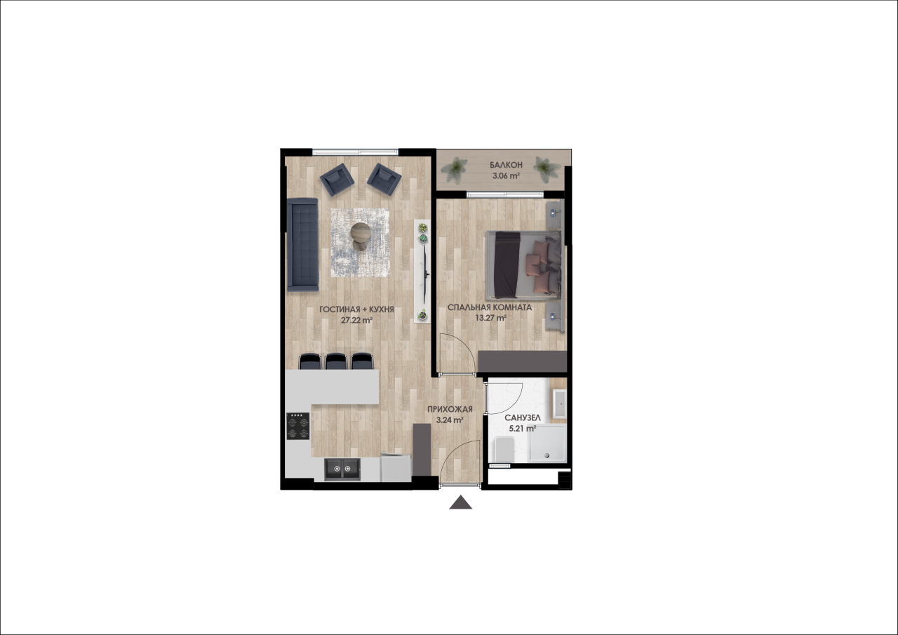 Wohnung in Antalya, Türkei, 52 m² - Foto 11