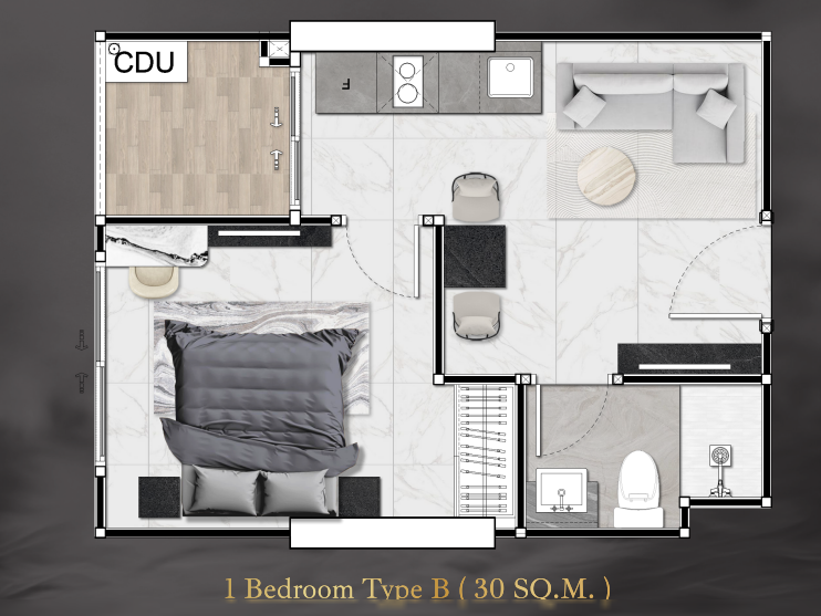 Appartamento a Pattaya, Thailandia, 30 m² - foto 10