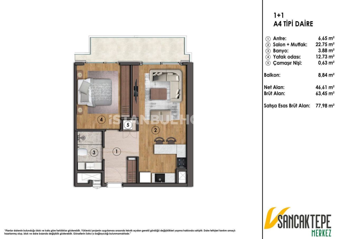 Appartement à Istanbul, Turquie, 104 m² - image 11