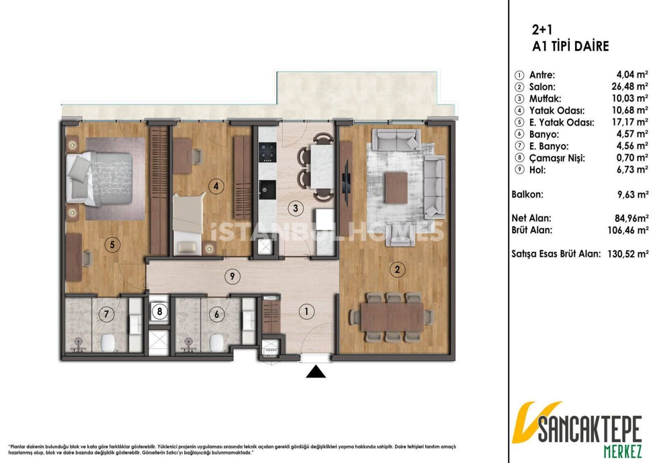 Appartement à Istanbul, Turquie, 104 m² - image 12