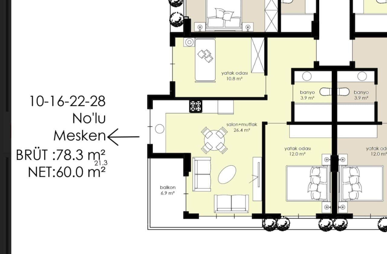 Flat in Alanya, Turkey, 78.3 m² - picture 9