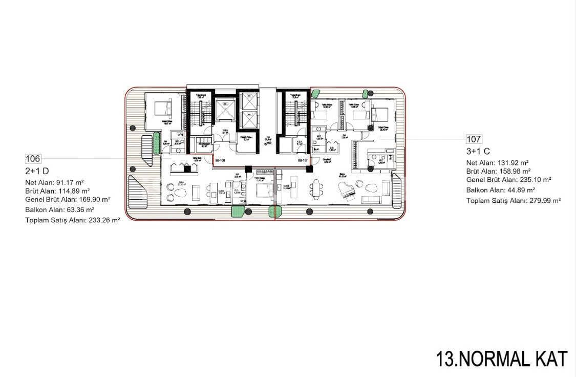 Appartement à Istanbul, Turquie, 164 m² - image 15