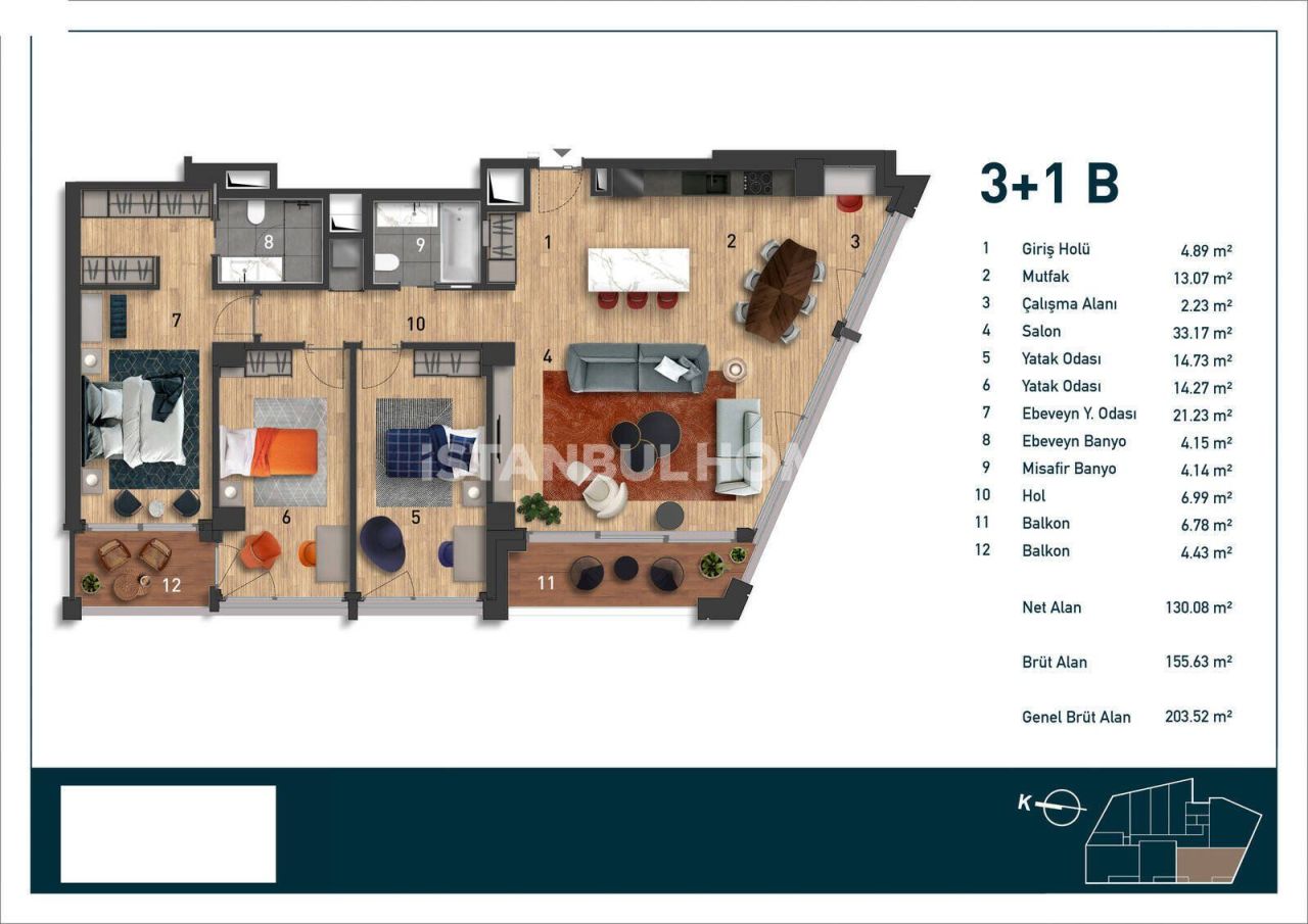 Apartment in Istanbul, Turkey, 178 m² - picture 16