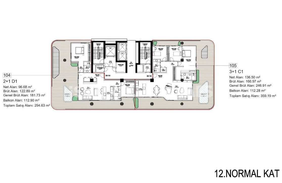 Appartement à Istanbul, Turquie, 81 m² - image 16