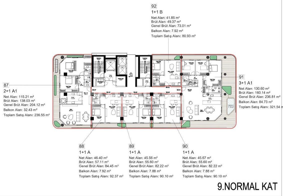 Appartement à Istanbul, Turquie, 81 m² - image 18