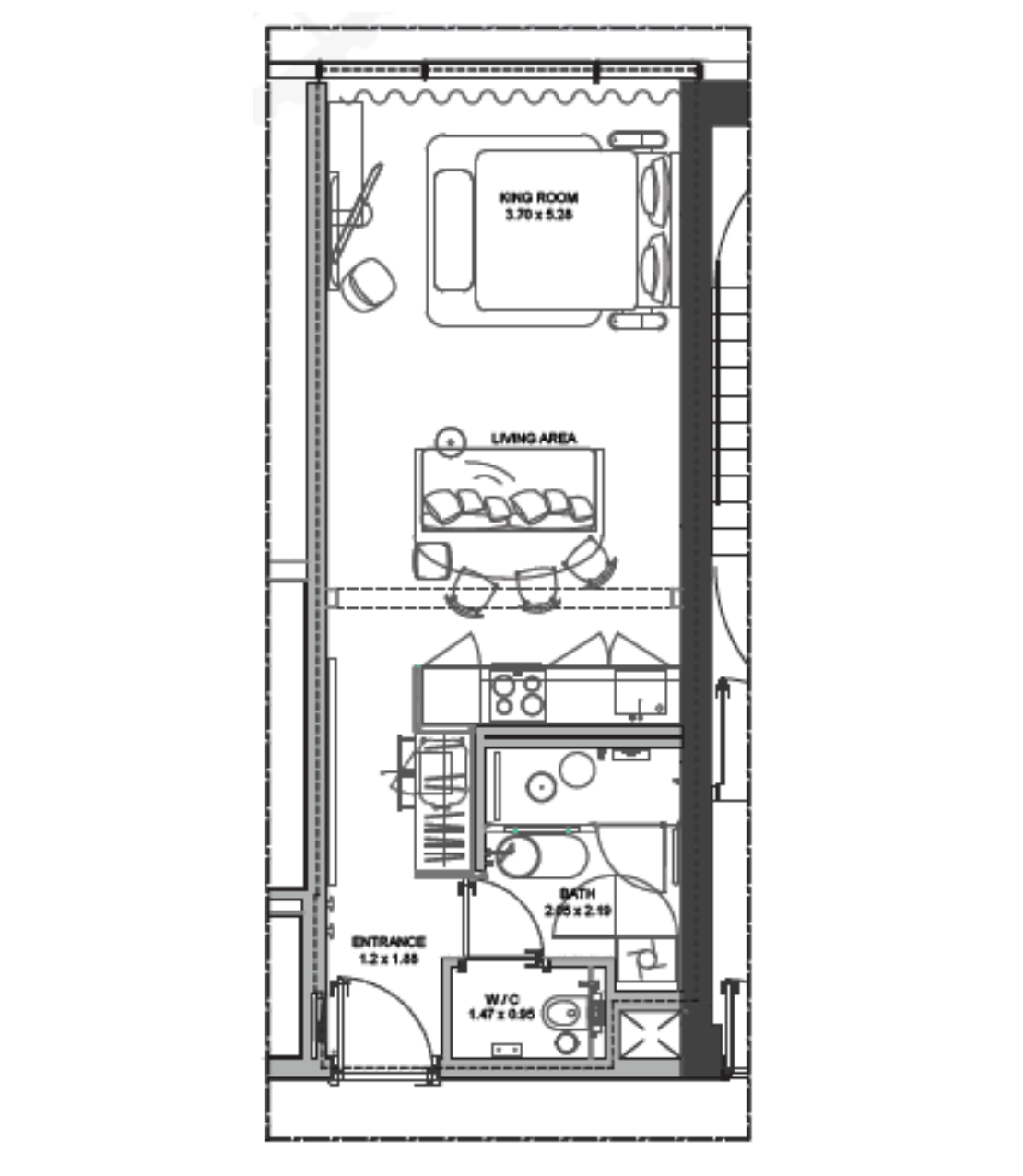 Apartment in Dubai, UAE, 41 m² - picture 1