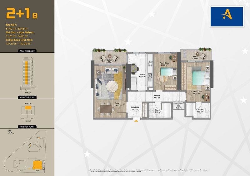 Apartamento en Estambul, Turquia, 112 m² - imagen 8