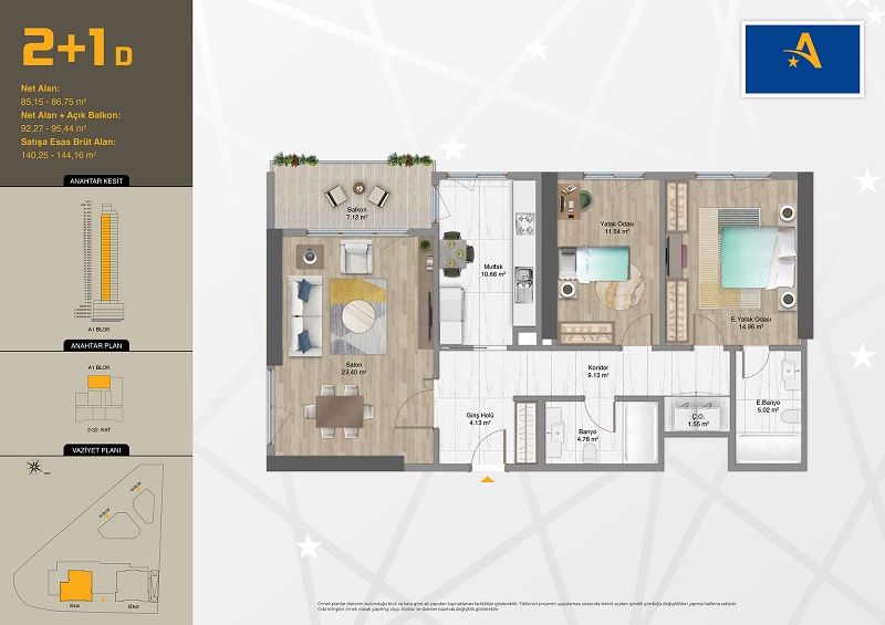 Apartamento en Estambul, Turquia, 112 m² - imagen 11