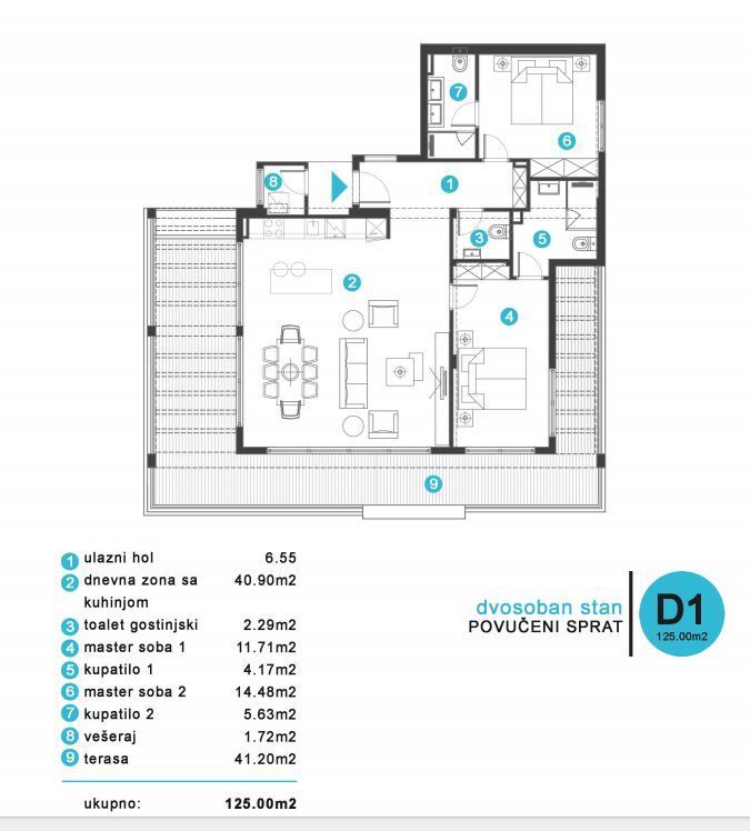 Apartment in Tivat, Montenegro, 125 m² - Foto 4