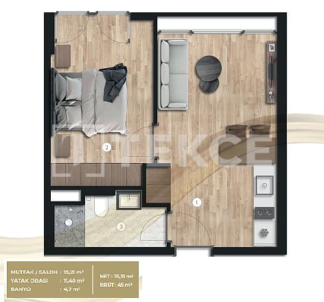 Appartamenti a Pursaklar, Turchia, 63 m² - foto 13
