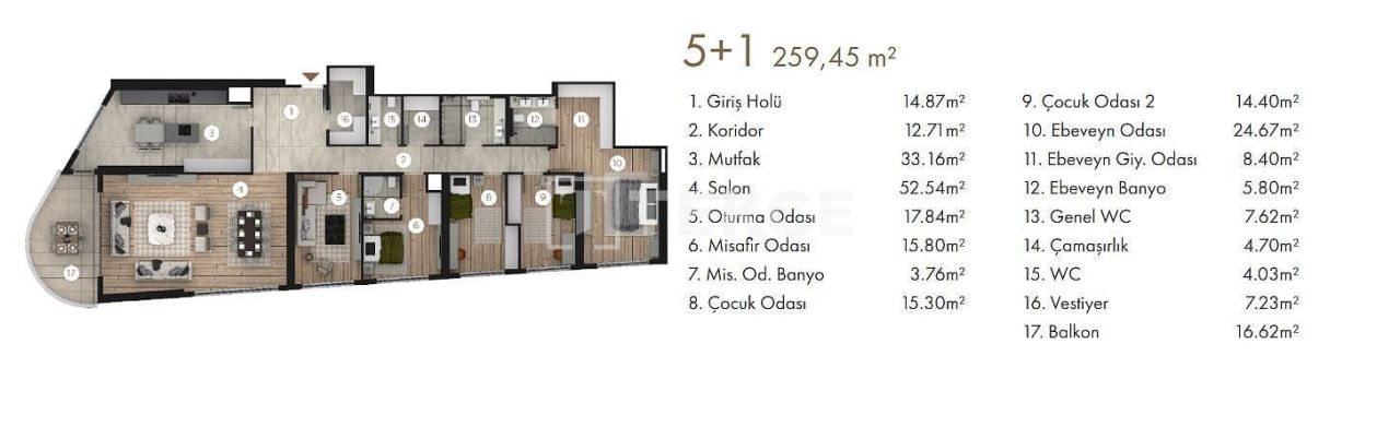 Appartamenti ad Ankara, Turchia, 260 m² - foto 16