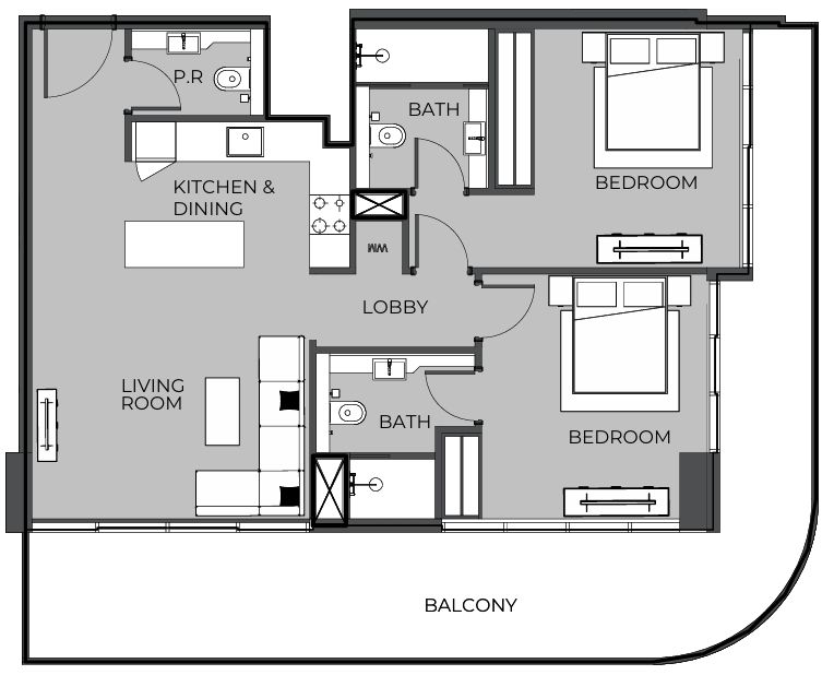 Appartamento a Dubai, EAU, 111 m² - foto 13